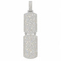 Lab-Grown Diamonds Sterling Silver Double Dog Tag Pendant – 15.37 CTW