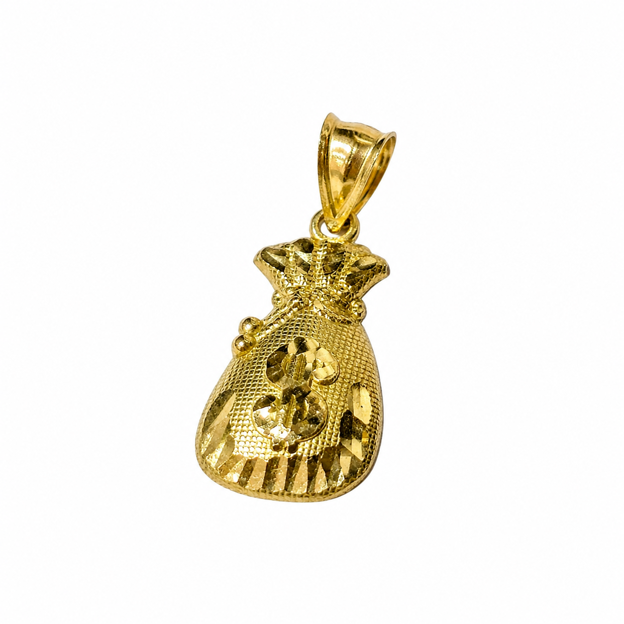 10KT Gold Money Bag Pendant