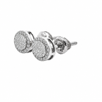 10KT Gold Diamond Cluster Halo Earrings 0.17 CTW