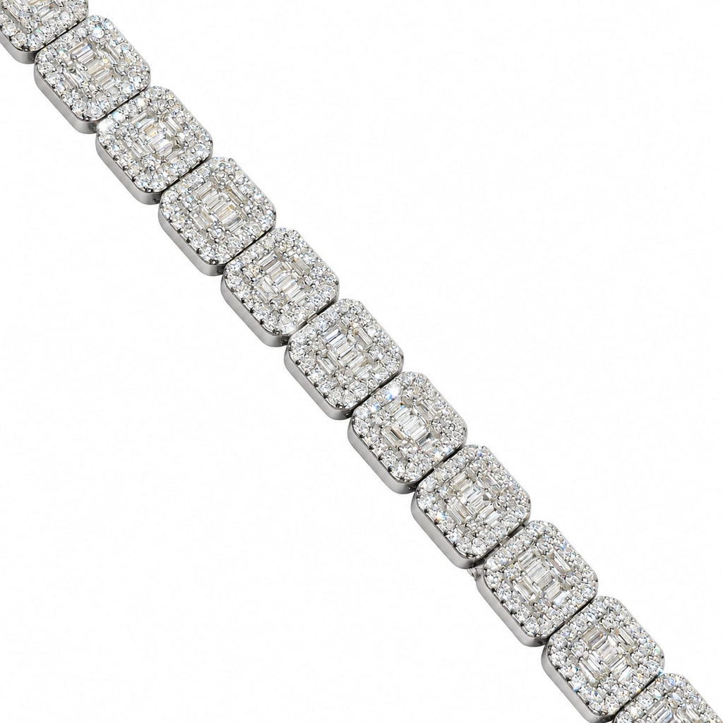 Lab-Grown Sterling Silver Diamond Bracelet – 7.50 CTW