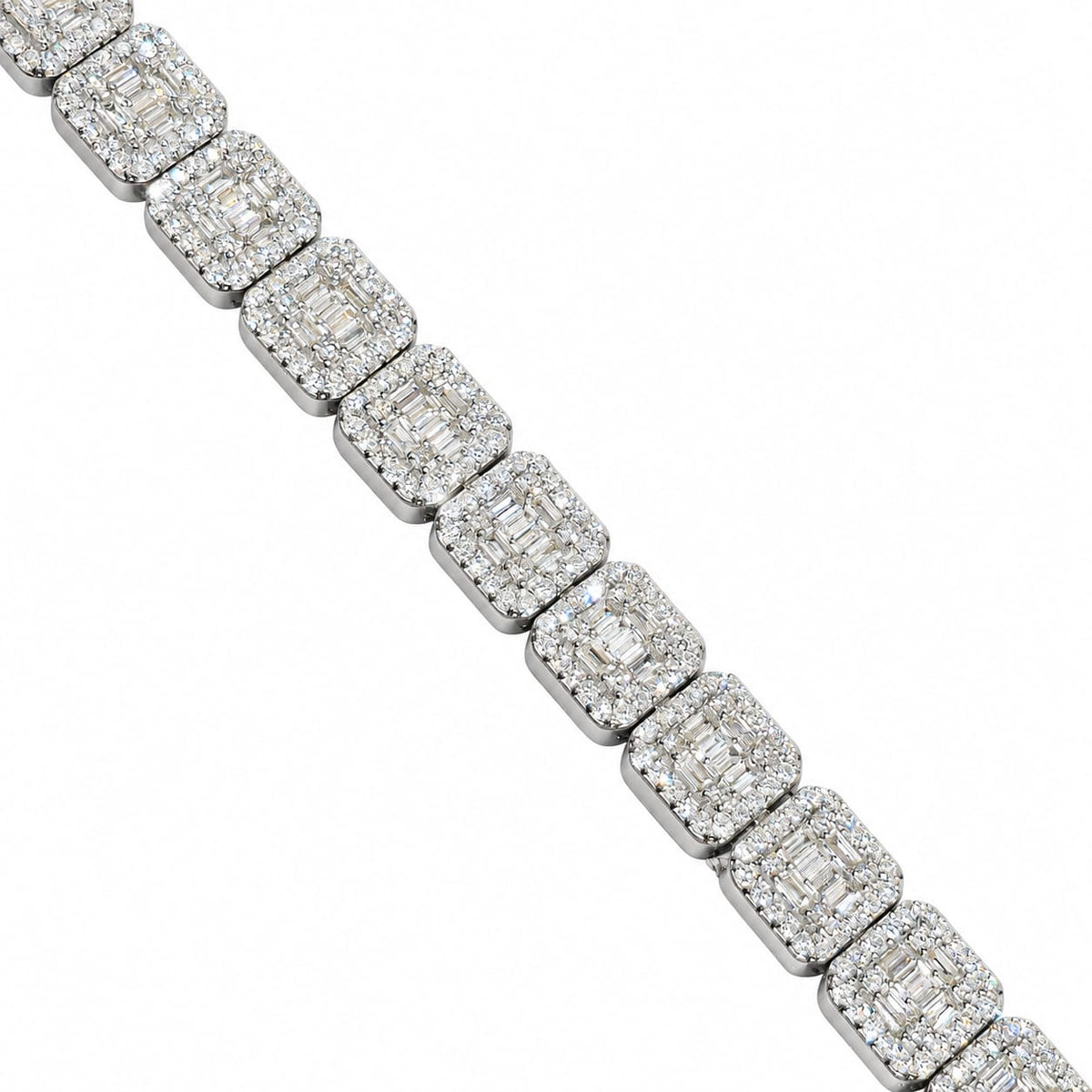 Lab-Grown Sterling Silver Diamond Bracelet – 7.50 CTW