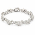 Sterling Silver Lab-Grown Diamond Infinity Heart Bracelet – 8.72 CTW